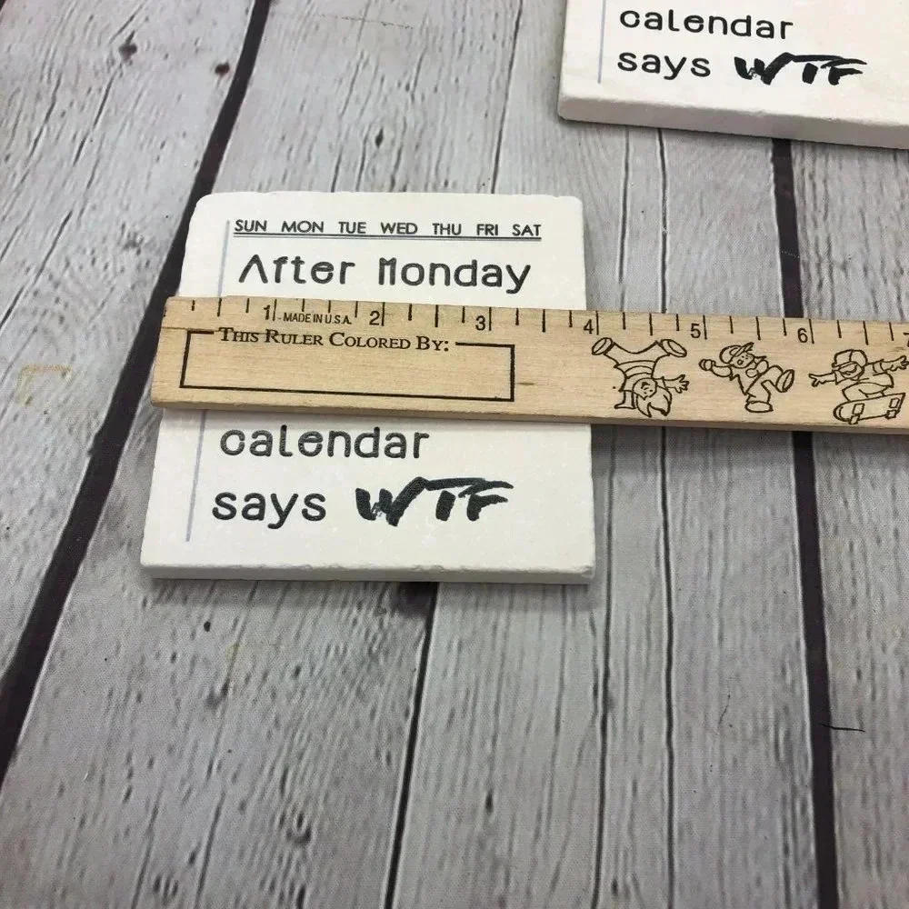 Coasters CALENDAR SAYS WTF DRINK COASTER set of 4